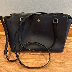 Tory Burch Medium Navy Satchel Purse